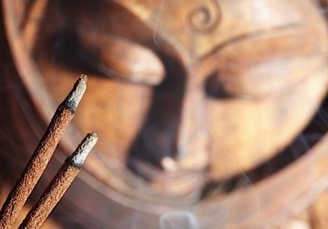 Incense-with-buddha-meditation Incense is a form of honor and worship in Buddhism and other religions
